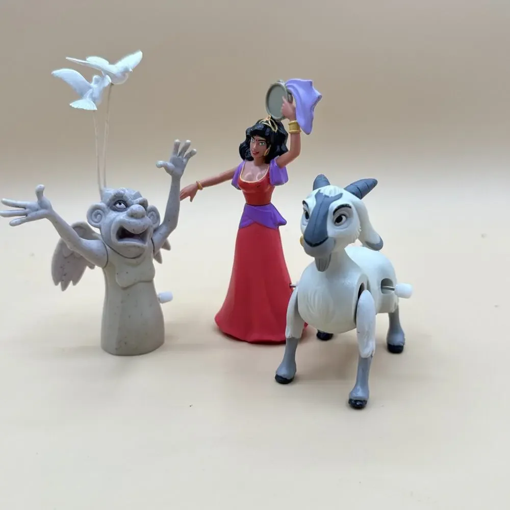 Disney Hunchback Of Notre Dame Wind-Ups (3) Laverne Djali Esmeralda MOC Mattel